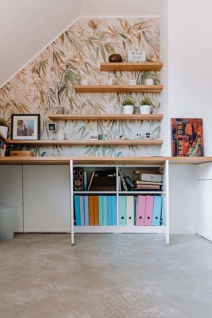 Aménagement d'un bureau sous les combles d'une maison à Strasbourg