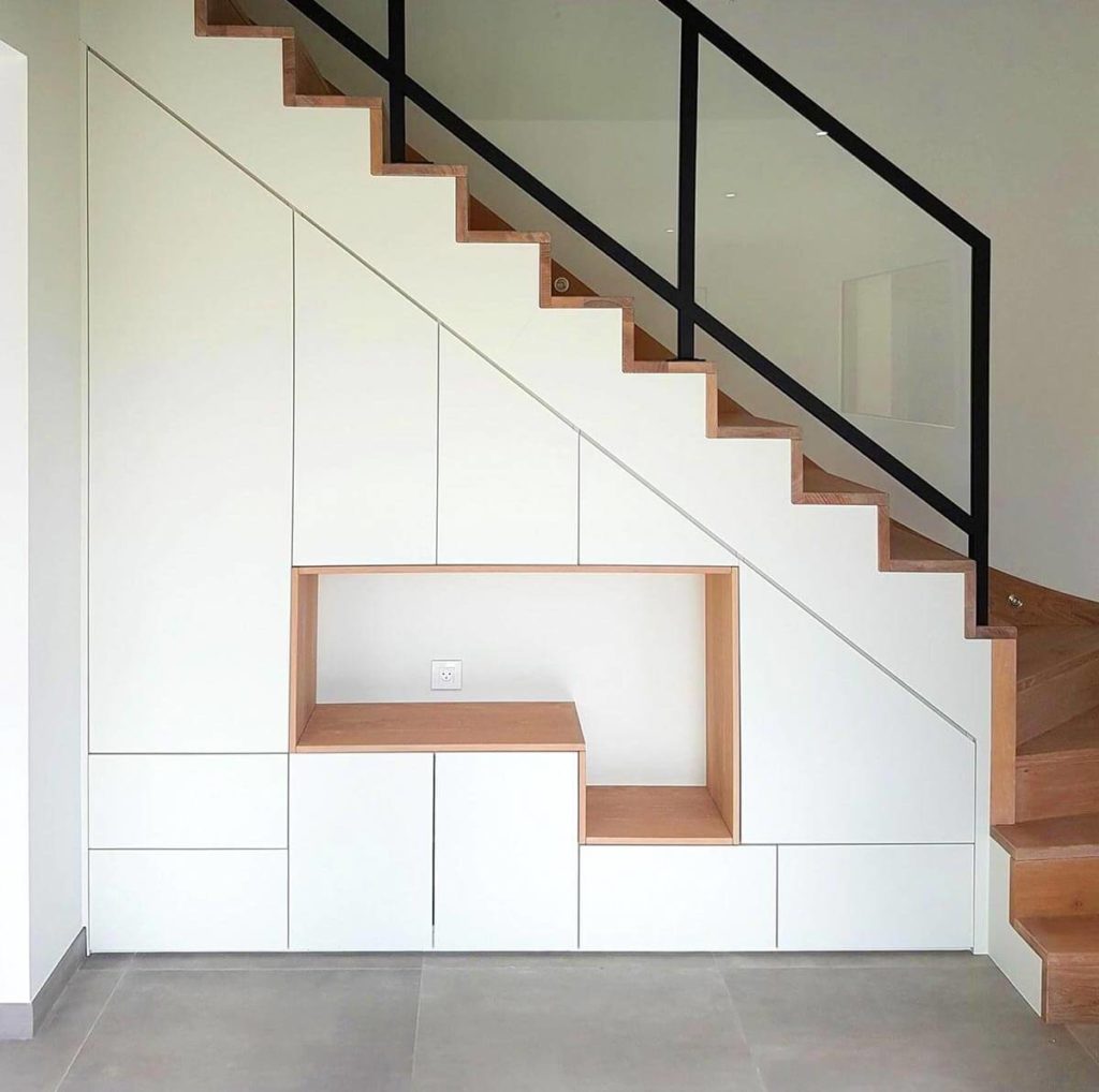 Meuble sous escalier réalisé à Strasbourg