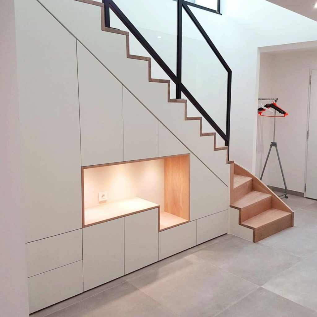Meuble sous escalier réalisé à Strasbourg
