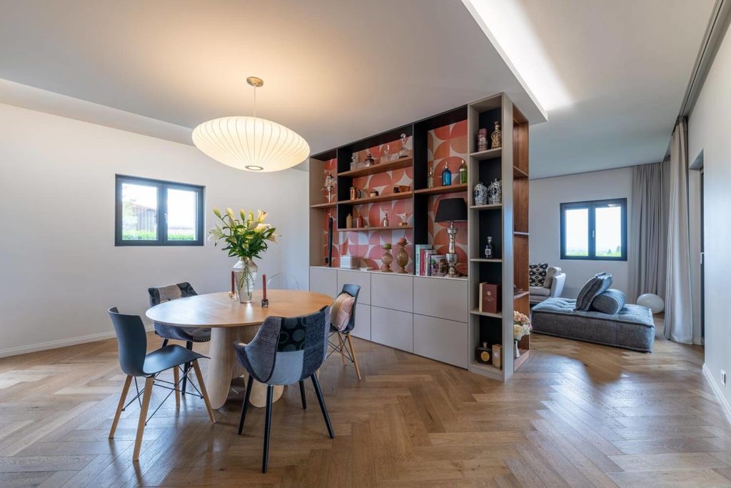 Meuble TV bibliothèque sur mesure recto verso à Vendenheim